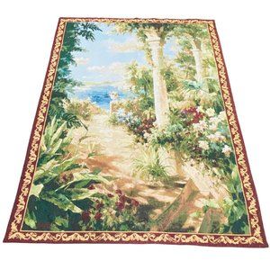 La Bella Tropical Seaside Villa Grande Tapestry Wall Hanging ~ Art James Reed